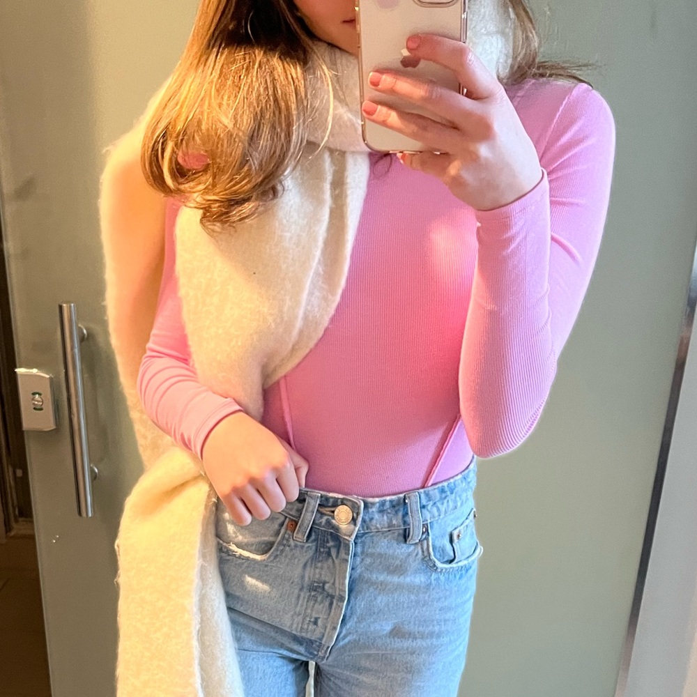 Urban outfitters pink turtleneck bodysuit